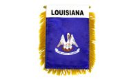 Louisiana Rearview Mirror Mini Banner 4in by 6in