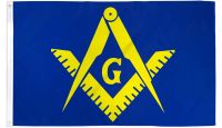 Masonic Flag Blue & Yellow Printed Polyester Flag 3ft by 5ft