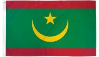 Mauritania Printed Polyester Flag 2ft by 3ft