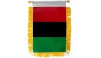 Afro American Rearview Mirror Mini Banner 4in by 6in