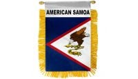 American Samoa Rearview Mirror Mini Banner 4in by 6in