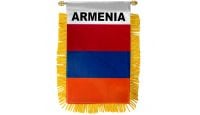 Armenia Rearview Mirror Mini Banner 4in by 6in