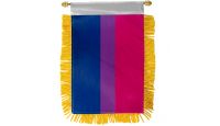 Bisexual Rearview Mirror Mini Banner 4in by 6in