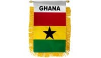 Ghana Rearview Mirror Mini Banner 4in by 6in