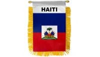 Haiti Rearview Mirror Mini Banner 4in by 6in