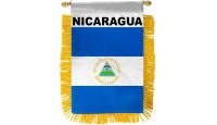 Nicaragua Rearview Mirror Mini Banner 4in by 6in