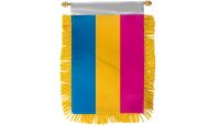 Pansexual Rearview Mirror Mini Banner 4in by 6in