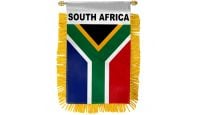 South Africa Rearview Mirror Mini Banner 4in by 6in