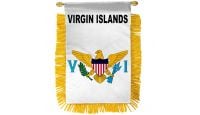 US Virgin Islands Rearview Mirror Mini Banner 4in by 6in
