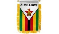 Zimbabwe Rearview Mirror Mini Banner 4in by 6in