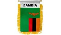 Zambia Rearview Mirror Mini Banner 4in by 6in