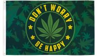 Don't Worry Be Happy Printed Polyester Flag 3ft by 5ft
