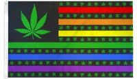 Marijuana USA Rainbow  Printed Polyester Flag 3ft by 5ft