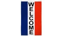 Welcome Vertical Printed Polyester Flag 3ft by 5ft