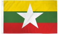 Myanmar Burma Printed Polyester Flag 3ft by 5ft