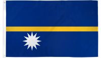 Nauru Printed Polyester Flag 2ft by 3ft