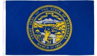 Nebraska Printed Polyester Flag 2ft by 3ft