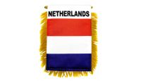 Netherlands Rearview Mirror Mini Banner 4in by 6in