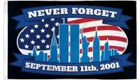 9/11 Never Forget Printed Polyester Flag 3ft by 5ft