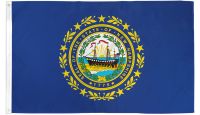 New Hampshire Printed Polyester Flag 2ft by 3ft