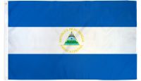 Nicaragua  Printed Polyester Flag 3ft by 5ft