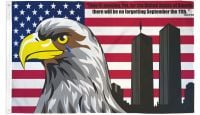 No Forgetting 9-11 Printed Polyester Flag 3ft by 5ft