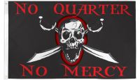 No Quarter No Mercy Pirate Printed Polyester Flag 3ft by 5ft