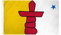 Nunavut Printed Polyester Flag 12in by 18in