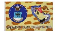 Operation Iraqi Freedom Air Force Printed Polyester Flag 3ft by 5ft