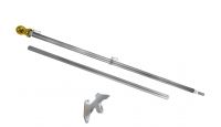6ft Spinning Stabilizer Flag Pole & 2-Position Bracket Kit (Silver)
