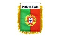 Portugal Rearview Mirror Mini Banner 4in by 6in