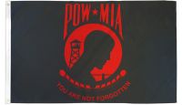 POW-MIA Red Printed Polyester Flag 3ft by 5ft