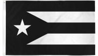 Puerto Rico Black Printed Polyester Flag 3ft by 5ft