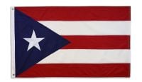 Embroidered Polyester Puerto Rico Flag 3ft by 5ft.