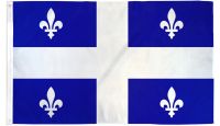 Quebec Printed Polyester Flag 12in by 18in