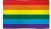 Rainbow  Printed Polyester Flag 3ft by 5ft