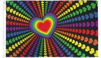 Rainbow Love  Printed Polyester Flag 3ft by 5ft