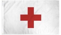 Red Cross Printed Polyester Flag 3ft by 5ft