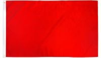Red Solid Color Printed Polyester Flag 3ft by 5ft