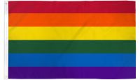 Rainbow  Printed Polyester Flag Size 5ft by 8ft