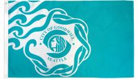 Seattle City Printed Polyester Flag 3ft by 5ft
