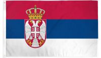 Serbia  Printed Polyester Flag 3ft by 5ft