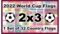 (2x3ft) Set of 32 World Cup Country Flags