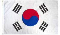 South Korea  Printed Polyester Flag 3ft by 5ft
