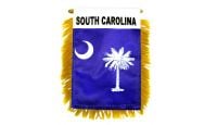 South Carolina Rearview Mirror Mini Banner 4in by 6in