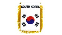 South Korea Rearview Mirror Mini Banner 4in by 6in