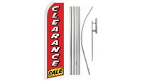 Clearance Sale Superknit Polyester Swooper Flag Size 11.5ft by 2.5ft & 6 Piece Pole & Ground Spike Kit
