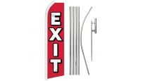 Exit (Red) Super Flag & Pole Kit