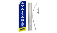 Available Now! Superknit Polyester Swooper Flag Size 11.5ft by 2.5ft & 6 Piece Pole & Ground Spike Kit