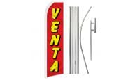 Venta Sale Superknit Polyester Swooper Flag Size 11.5ft by 2.5ft & 6 Piece Pole & Ground Spike Kit
